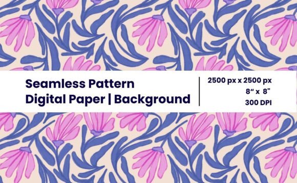 Abstract Floral Seamless Pattern: A Modern Design for Contemporary Spaces