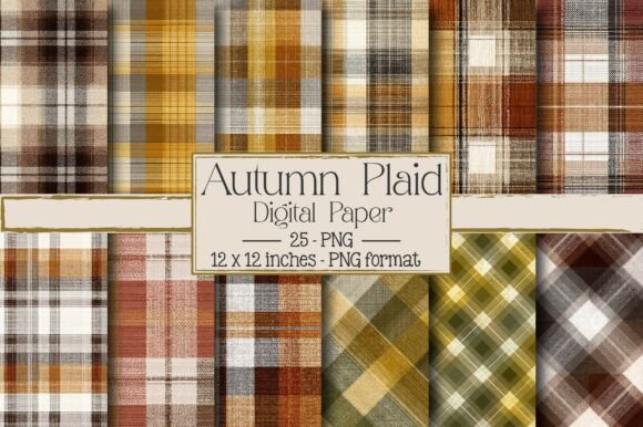 Autumn Plaid Collection 2 – Creative Textures for Fall Projects