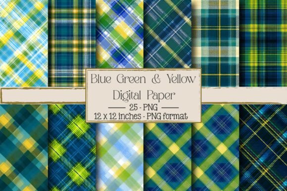 Blue Green Yellow Summer Plaid: A Vibrant Design Collection