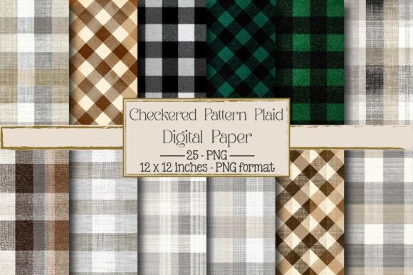Checkered Pattern Plaid Textile for Modern Design Projects