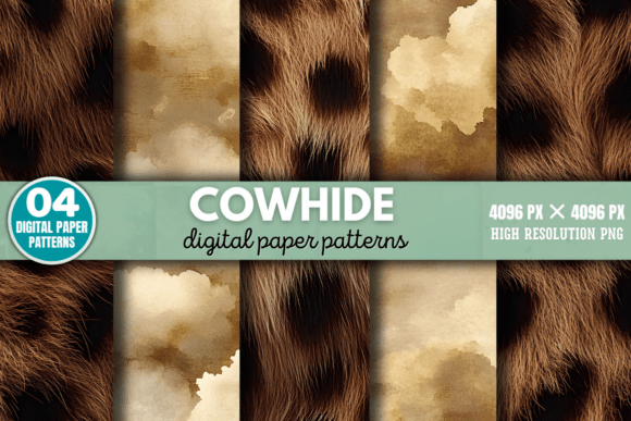 Cowhide Digital Paper Background 4 – A Versatile Tool for Creative Projects