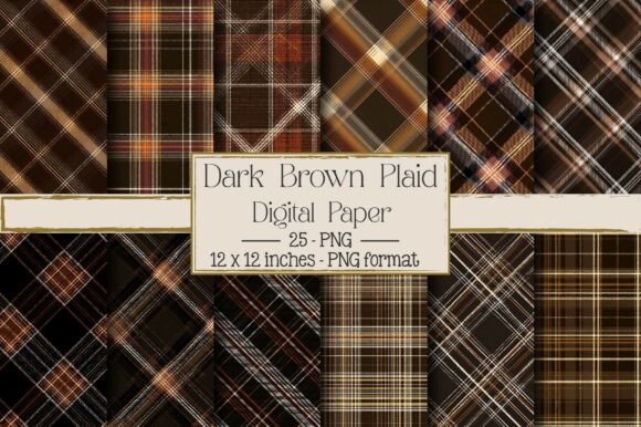 Dark Brown Plaid Pattern: A Premium Font for Timeless Design Projects