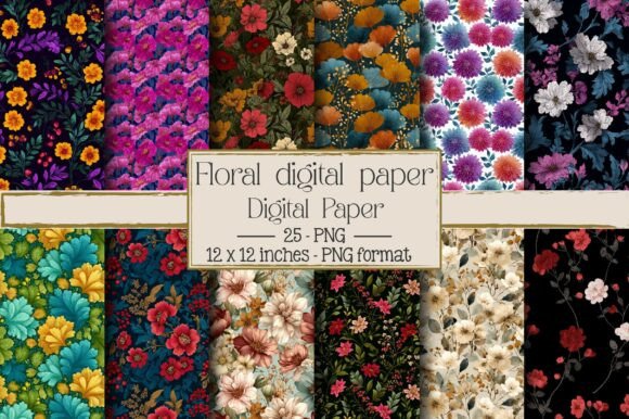 Floral Digital Paper, Seamless Pattern: A Creator’s Essential Tool for Print and Design