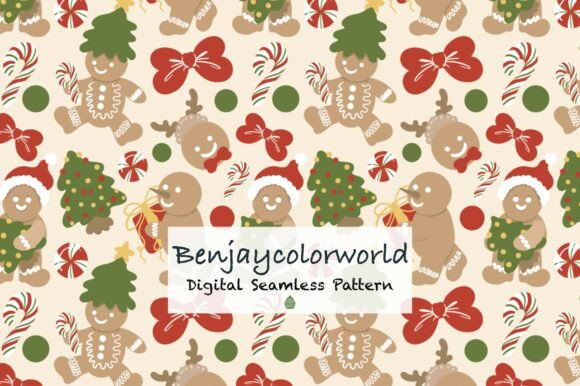 Gingerbread Christmas Seamless Pattern: A Sweet Addition to Holiday Design Projects
