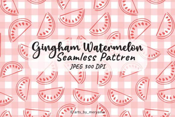 Gingham Watermelon Seamless Pattern: A Versatile Digital Design for Creative Projects