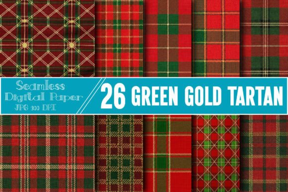 Green Gold Tartan Seamless Paper: A Versatile Design Element for Creative Projects