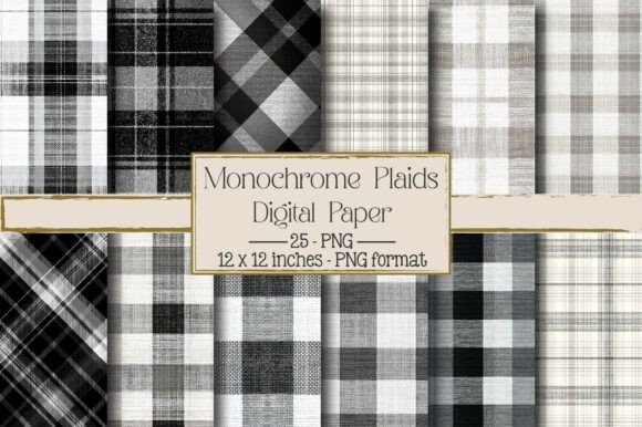 Monochrome Pattern Plaids – A Versatile Design Choice for Creative Projects