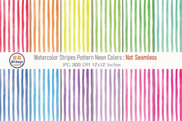 Neon Watercolor Stripes Pattern Paper: A Creative Tool for Modern Design Projects