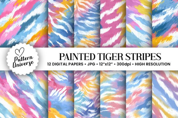 Painted Tiger Stripes Background: A Versatile Design Element for Creative Projects