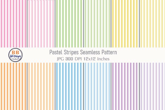 Pastel Stripe Seamless Pattern Paper