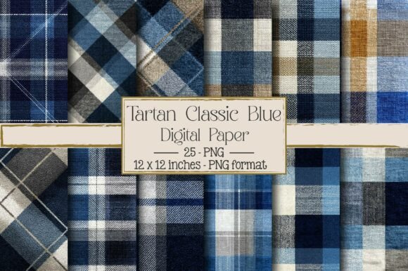 Set Tartan Color Classic Blue: A Versatile Design Resource for Creatives