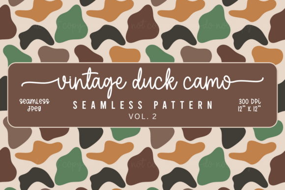 Vintage Duck Camo Old School Design