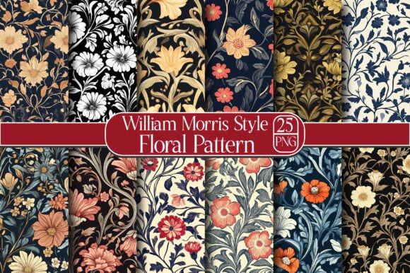 William Morris Style Floral Pattern: Timeless Elegance for Modern Creative Projects